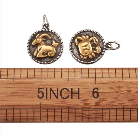 βοΈ LIBRA zodiac sign silver & gold stainless steel wrap around necklace - Picture 8 of 12